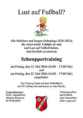 Banner Schnuppertraining